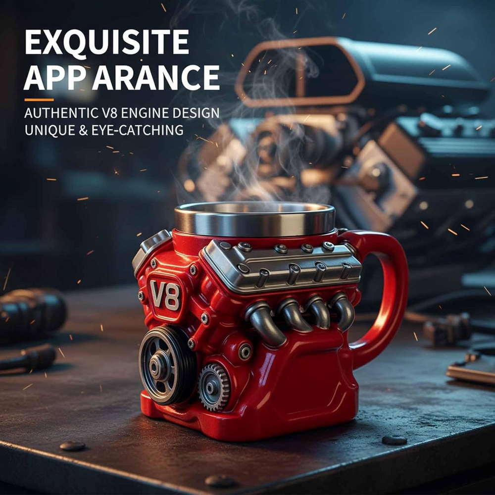 ⚡✨Ultimate V8 Engine Gift Mug & A Gearhead's Dream